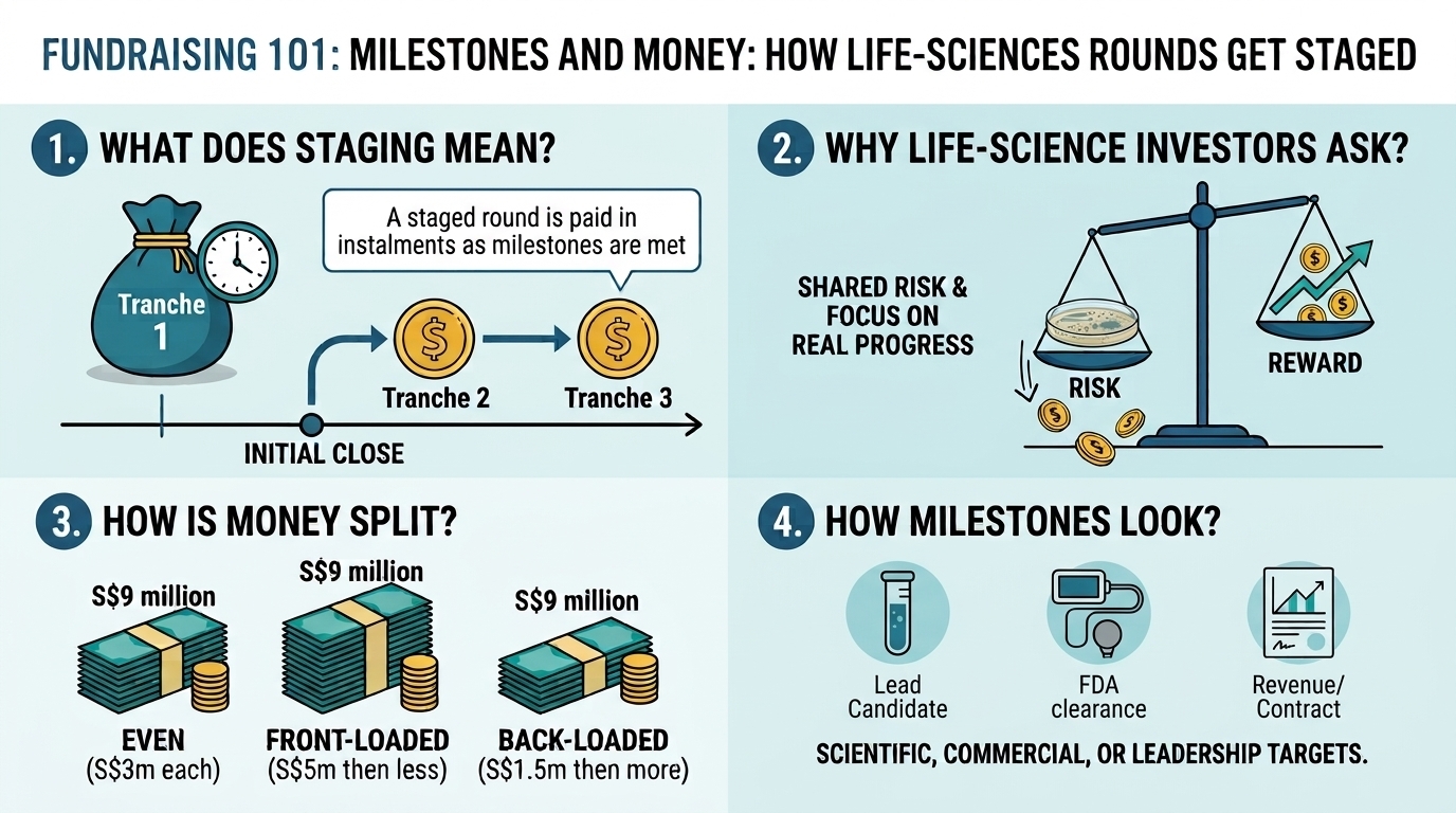 Fundraising 101: Milestones and money, how life-sciences rounds get staged